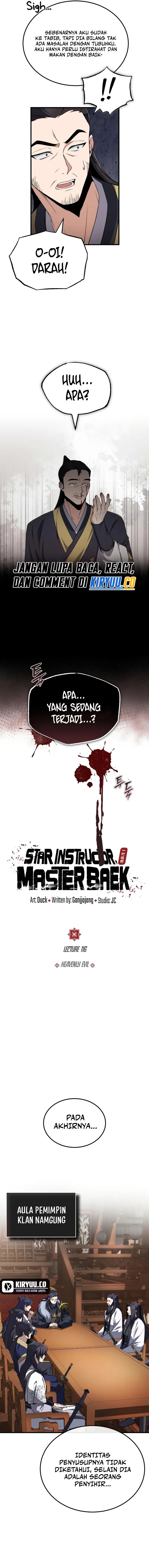 Baca Number One Star Instructor Master Baek (One Hit Teacher, Master Baek) Chapter 116 Bahasa Indonesia page 10